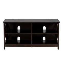 Costway TV Stand Entertainment Media Center For TV's Up To 55'' W/ Storage Shelves Brown/Gray/White -Costway GUEST 72707d3a b4e2 4600 b7a7 b66708995115