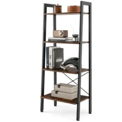Costway 4-Tier Wood Ladder Shelf Ladder Bookcase Bookshelf Display Rack 20 Costway 4-Tier Wood Ladder Shelf Ladder Bookcase Bookshelf Display Rack -Costway GUEST 72819029 4d4d 4a69 9c57 ba75e20aba14