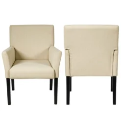 Costway Set Of 2 Arm Chair Guest Chair Home Office W/ Wooden Legs 13 Costway Set Of 2 Arm Chair Guest Chair Home Office W/ Wooden Legs -Costway GUEST 7294a391 4acc 43af b387 cead965013c7