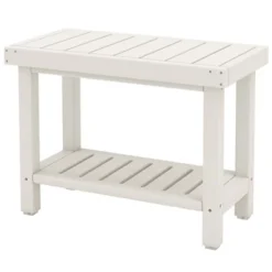 Costway 24" X 12" Heavy Duty Waterproof HDPE Shower Bench Stool With Storage Shelf White/Off White & Brown 21 Costway 24" X 12" Heavy Duty Waterproof HDPE Shower Bench Stool With Storage Shelf White/Off White & Brown -Costway GUEST 72c2092a f6fc 4893 9623 1b9eb5d854d7
