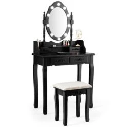 Costway Makeup Vanity Dressing Table Set W/10 Dimmable Bulbs Cushioned Stool 23 Costway Makeup Vanity Dressing Table Set W/10 Dimmable Bulbs Cushioned Stool -Costway GUEST 73ca3003 0e68 4724 8a66 4fffd9e0ad56