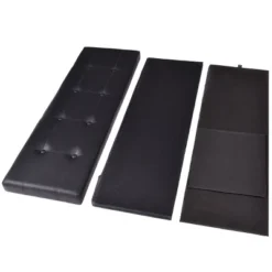 Costway 45''x15''x15'' Large Folding Storage Faux Leather Ottoman Pouffe Box Stool Black 10 Costway 45''x15''x15'' Large Folding Storage Faux Leather Ottoman Pouffe Box Stool Black -Costway GUEST 73fc5552 be65 461f a06a e0537afb8247