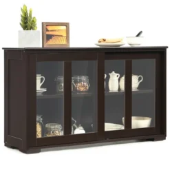 Costway Kitchen Storage Cabinet Sideboard Buffet Cupboard W/ Sliding Door 24 Costway Kitchen Storage Cabinet Sideboard Buffet Cupboard W/ Sliding Door -Costway GUEST 74d38c7f 594d 4472 bea0 8cf459daaa0a