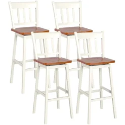 Costway Set Of 4 Swivel Bar Stools 30.5'' Pub Height Dining Bar Chairs CreamBlack -Costway GUEST 7513a4c7 520d 403b bb78 0cfc656b6d65