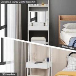 Costway Vanity Set Makeup Dressing Table W/Flip Top Mirror Hooks Shelves 12 Costway Vanity Set Makeup Dressing Table W/Flip Top Mirror Hooks Shelves -Costway GUEST 7522de92 5204 4115 a861 d0a589064aa7