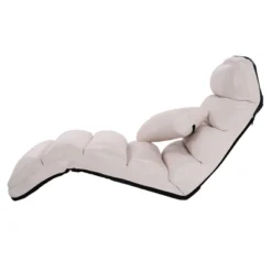 Costway Folding Lazy Sofa Chair Stylish Sofa Couch Beds Lounge Chair W/Pillow Beige New -Costway GUEST 757d4dec 4e1d 4fe7 a9a0 1e370a548b18