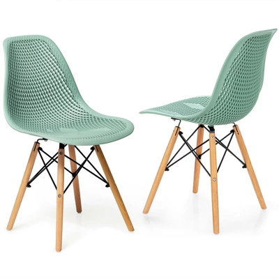 Costway 2PCS Modern DSW Dining Chair Office Home W/ Mesh Design Wooden Legs 12 Costway 2PCS Modern DSW Dining Chair Office Home W/ Mesh Design Wooden Legs - Image 12