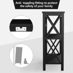 Costway 3-Tier Bookshelf Wooden Open Storage Bookcase For Home Office WhiteBlackCoffeeNatural 19 Costway 3-Tier Bookshelf Wooden Open Storage Bookcase For Home Office WhiteBlackCoffeeNatural -Costway GUEST 75c22af2 a339 44ec 9af3 889834304680