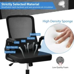 Costway Mesh Office Chair Swivel Computer Desk Chair W/Foldable Backrest & Flip-Up Arms -Costway GUEST 763eb666 b1ca 42f7 83dd a4454be63399