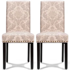 Costway Set Of 2 Fabric Dining Chairs Upholstered With Nailhead Trim 27 Costway Set Of 2 Fabric Dining Chairs Upholstered With Nailhead Trim -Costway GUEST 76bf4bc3 2bc6 4f5b ba23 62a388ab3722