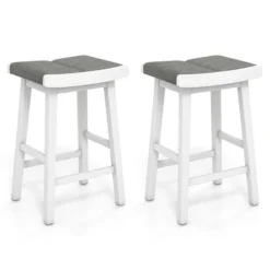 Costway Set Of 2 Saddle Bar Stools Counter Height Backless Kitchen Island Chairs -Costway GUEST 771ed2a5 aa00 4250 ad55 caeb72ffc5ac