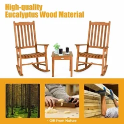 Costway 3 PCS Eucalyptus Rocking Chair Set W/ Coffee Table 2 Wood Conversation Chairs 15 Costway 3 PCS Eucalyptus Rocking Chair Set W/ Coffee Table 2 Wood Conversation Chairs -Costway GUEST 77db1afa 8761 4910 a2c2 2b4d59413c55