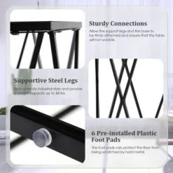 Costway Set Of 2 End Table Tempered Glass Top Metal Frame Hexagonal Accent Side Table -Costway GUEST 77f7cb57 bb76 498f 9b32 227c04fd1b8c