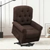 Costway Power Lift Recliner Chair Sofa For Elderly W/ Side Pocket & Remote Control BlackBrown