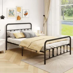 Costway Full/Queen/King Size Bed Frame With Headboard Under Bed Storage No Box Spring Needed Black -Costway GUEST 786a6b13 a79e 4a23 bdba 0c3f4a354985