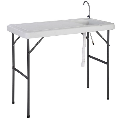 Costway Portable Fish Hunting Cleaning Cutting Table Folding Camping 2 Costway Portable Fish Hunting Cleaning Cutting Table Folding Camping - Image 2