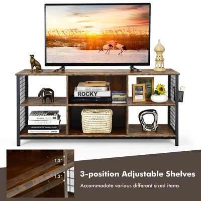 Costway 3-Tier TV Stand For TV's Up To 65'' Entertainment Media Center W/Storage Basket 6 Costway 3-Tier TV Stand For TV's Up To 65'' Entertainment Media Center W/Storage Basket - Image 6