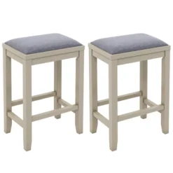 Costway Set Of 2 Upholstered Bar Stools Wooden Counter Height Dining Chairs 18 Costway Set Of 2 Upholstered Bar Stools Wooden Counter Height Dining Chairs -Costway GUEST 796ce782 f084 40ec b567 9c4e78cb8f19