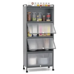 Costway 5-Tier Kitchen Baker's Rack Storage Cabinet Mobile Microwave Stand Flip-up Doors White/Black/Grey/Green 24 Costway 5-Tier Kitchen Baker's Rack Storage Cabinet Mobile Microwave Stand Flip-up Doors White/Black/Grey/Green -Costway GUEST 796eba4e 9895 43b5 abb5 9dbae06a0ab9