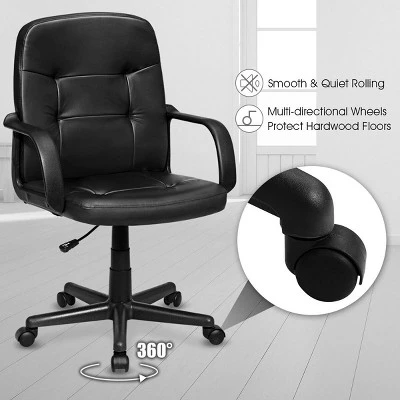 Costway Ergonomic Mid-Back Executive Office Chair Swivel Computer Desk Task Chair New 6 Costway Ergonomic Mid-Back Executive Office Chair Swivel Computer Desk Task Chair New - Image 6