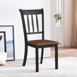 Costway Set Of 2 Wood Dining Chair High Back Kitchen Whitesburg Side Chair BlackWhite 12 Costway Set Of 2 Wood Dining Chair High Back Kitchen Whitesburg Side Chair BlackWhite -Costway GUEST 7a4d0bf5 15e2 4c52 b123 f983bd9fc0e5