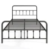 Costway Full/Queen/King Size Bed Frame With Headboard Under Bed Storage No Box Spring Needed Black
