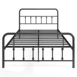 Costway Full/Queen/King Size Bed Frame With Headboard Under Bed Storage No Box Spring Needed Black