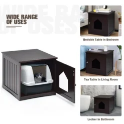 Costway Weatherproof Multi-function Pet Cat House Sidetable Nightstand -Costway GUEST 7c87579b 966e 4334 8e32 de383e671e79
