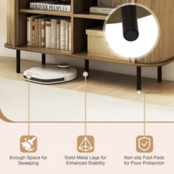 Costway 47" Sideboard Buffet Cabinet With Sliding Tambour Doors Adjustable Shelves Oak 14 Costway 47" Sideboard Buffet Cabinet With Sliding Tambour Doors Adjustable Shelves Oak -Costway GUEST 7d098a2a 2523 4293 8db2 66f5ca4d7a9f