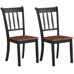 Costway Set Of 2 Wood Dining Chair High Back Kitchen Whitesburg Side Chair BlackWhite 18 Costway Set Of 2 Wood Dining Chair High Back Kitchen Whitesburg Side Chair BlackWhite -Costway GUEST 7d5ceb62 ea91 493c b87a 78ae743ae79c