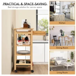 Costway Rolling Kitchen Island Utility Trolley Cart W/Drawer & Wine Rack 13 Costway Rolling Kitchen Island Utility Trolley Cart W/Drawer & Wine Rack -Costway GUEST 7de7a596 2ceb 4434 95d2 ec7a7b28ee51