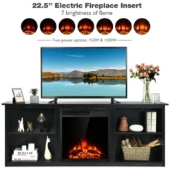 Costway 70'' 2-Tier TV Fireplace Stand W/22.5'' Electric Fireplace Up To 75'' 19 Costway 70'' 2-Tier TV Fireplace Stand W/22.5'' Electric Fireplace Up To 75'' -Costway GUEST 7efd1b77 516d 49ca 9a0a b20e65ef375b