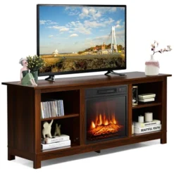 Costway 58'' 2-Tier Fireplace TV Stand W/18'' 1400W Electric Fireplace 65'' -Costway GUEST 80fa0620 bf3c 4d63 af93 eb3ae6e16fd1