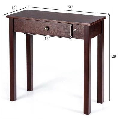 Costway Console Table With Drawer Entryway Hallway Accent Wooden Table Espresso 1 Costway Console Table With Drawer Entryway Hallway Accent Wooden Table Espresso