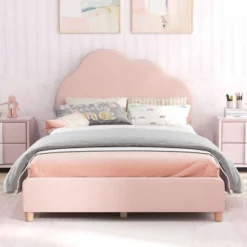 HoneyjoyKids Twin Platform Bed Frame Upholstered Twin Size Bed With Wooden Slats Support 11 HoneyjoyKids Twin Platform Bed Frame Upholstered Twin Size Bed With Wooden Slats Support -Costway GUEST 8278161f af01 4cad 9d01 d2881ea53242