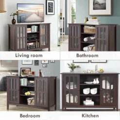 Costway Wood TV Stand Entertainment Media Center Console For TV Up To 50'' 17 Costway Wood TV Stand Entertainment Media Center Console For TV Up To 50'' -Costway GUEST 8279ed75 af69 404c 9048 07210fd210cd