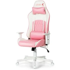 Costway Gaming Chair Racing Style Adjustable Swivel Computer Office Chair Pink 17 Costway Gaming Chair Racing Style Adjustable Swivel Computer Office Chair Pink -Costway GUEST 82a07ed9 8962 44ce 919a 6782e7053cb1