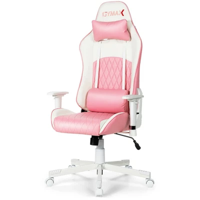 Costway Gaming Chair Racing Style Adjustable Swivel Computer Office Chair Pink 9 Costway Gaming Chair Racing Style Adjustable Swivel Computer Office Chair Pink - Image 9