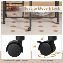 Costway 3 PCS Folding Dining Table & Chair Set Collapsible Drop Leaf Table For Kitchen -Costway GUEST 836cb549 0ef6 4547 9b78 fd6cea24ef29