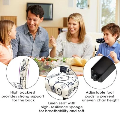 Costway Set Of 2 Tufted Dining Chair Upholstered Nailhead Trim Rubber Wooden Leg 9 Costway Set Of 2 Tufted Dining Chair Upholstered Nailhead Trim Rubber Wooden Leg - Image 9