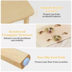 Costway 48'' Wooden Dining Table Rectangular Farmhouse Kitchen With Solid Rubber Wood Legs -Costway GUEST 84b2b687 12a5 4a2b 9cfc 7c22a73d5192