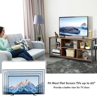 Costway 3-Tier TV Stand For TV's Up To 65'' Entertainment Media Center W/Storage Basket 7 Costway 3-Tier TV Stand For TV's Up To 65'' Entertainment Media Center W/Storage Basket - Image 7