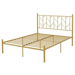 Costway Full/Queen/Twin Size Metal Platform Bed Frame Vintage Headboard Mattress Foundation Gold 16 Costway Full/Queen/Twin Size Metal Platform Bed Frame Vintage Headboard Mattress Foundation Gold -Costway GUEST 854e109e da52 423e bbc5 97793ad672a7