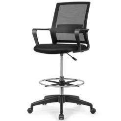 Costway Drafting Chair Tall Office Chair Adjustable Height W/Footrest -Costway GUEST 8634266d a519 44d0 b797 71397df98a77
