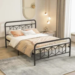 Costway Twin/Full/Queen/King Size Bed Frame Mattress Foundation With Headboard 12.5" Under-bed Storage Black -Costway GUEST 87375028 b395 4ab8 8767 cf70db8b27d8