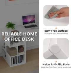 Costway 55'' Home Office Computer Desk Writing Study Workstation Laptop Table With Cubbies -Costway GUEST 876cffc3 2b36 43f4 8c11 a021893d98ce