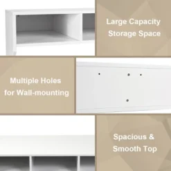 Wall Mounted Floating Computer Table Desk Home Office Furni Storage Shelf White 15 Wall Mounted Floating Computer Table Desk Home Office Furni Storage Shelf White -Costway GUEST 88796158 8737 4b2c af7e dd907ccd9eb7