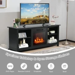 Costway 58'' 2-Tier Fireplace TV Stand W/18'' 1400W Electric Fireplace 65'' -Costway GUEST 88e75f7b a091 4a28 820b 378f43992052