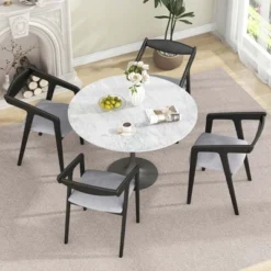 Costway Wooden Dining Chair Set Of 2 With Rubber Wood Frame Armrests Padded Cushion 11 Costway Wooden Dining Chair Set Of 2 With Rubber Wood Frame Armrests Padded Cushion -Costway GUEST 88f8d67e dcf1 45b1 96e8 9491252cb546