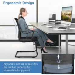 Costway Set Of 2 Conference Chairs Mesh Reception Office Guest Chairs W/ Lumbar Support 14 Costway Set Of 2 Conference Chairs Mesh Reception Office Guest Chairs W/ Lumbar Support -Costway GUEST 8969f030 c824 4f79 80c1 787d51473049